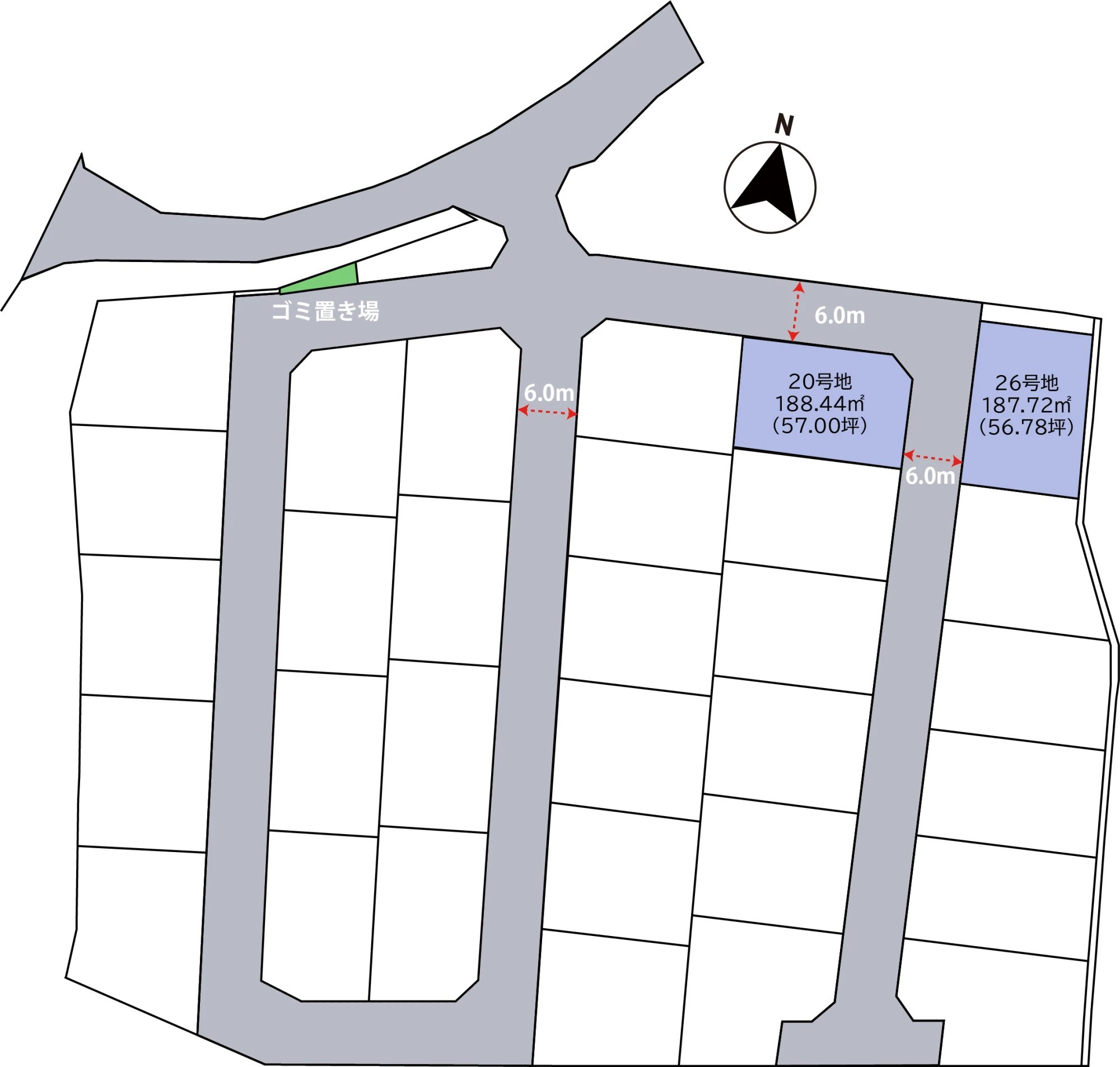 注文住宅用地2区画販売